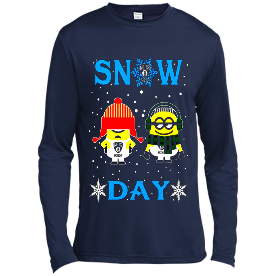 Snow Day Shirt For Brooklyn Nets Vs Minion Fans pingpong