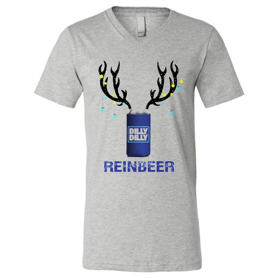 Dilly Dilly Reinbeer Funny Beer Reindeer Christmas Sporty - Canvas Unisex V-Neck