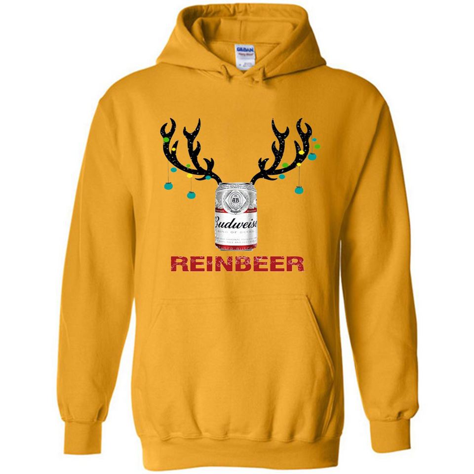 Budweiser Reinbeer Funny Beer Reindeer Christmas Sweatshirt - Hoodie
