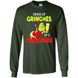 Drink Up Grinches it_s Christmas - Merry Xmas Sweatshirt - Long Sleeve T-Shirt