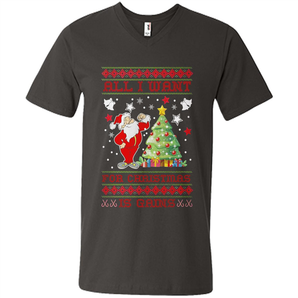 All I Want For Christmas Is Gains Christmas Tree Santa Claus