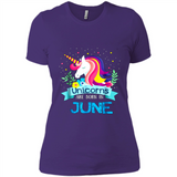 Unicorns are born in June Birthday Rainbow Gift Ladies Custom