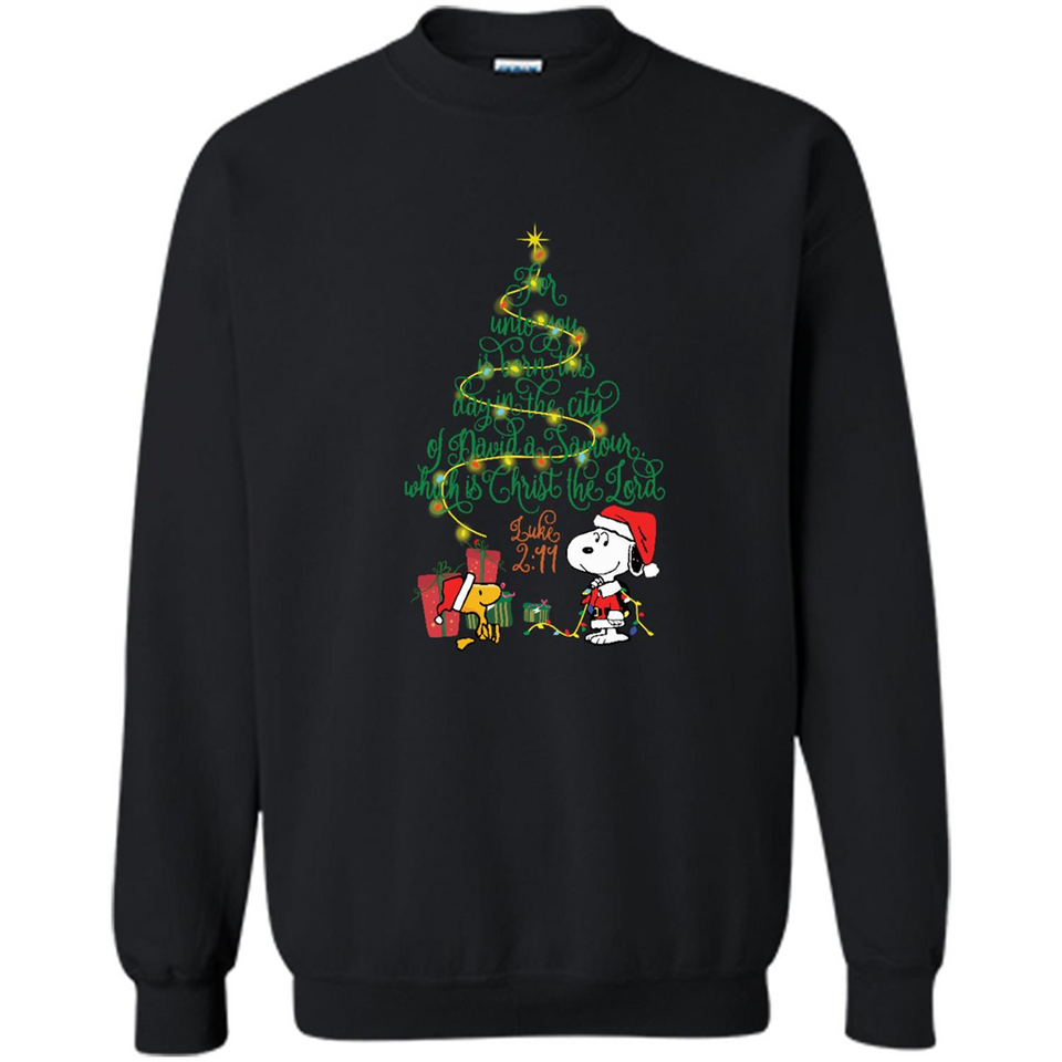 Snoopy-Woodstock-Christmas-tree-for-unto-you-is-born-this-day