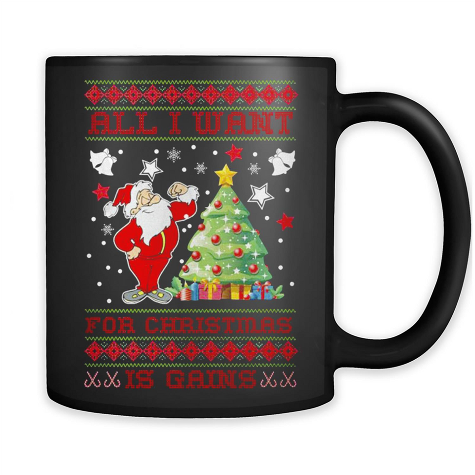 All I Want For Christmas Is Gains Christmas Tree Santa Claus