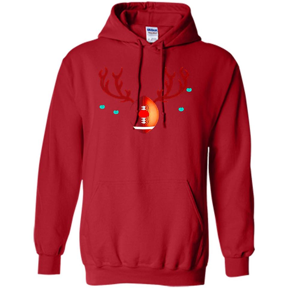 Football Christmas Shirt Reindeer Christmas Football Funny - Hoodie