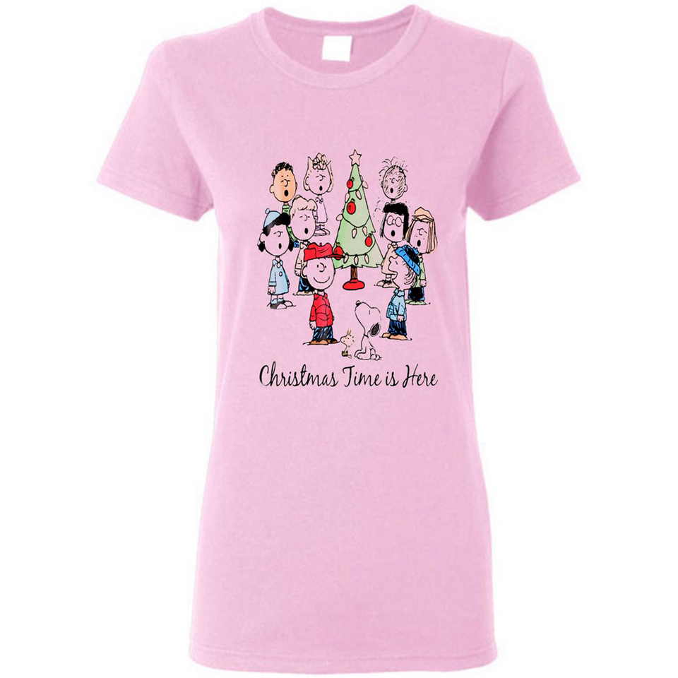 Snoopy Christmas Time Is Here Sporty T-Shirt - Ladies Short-Sleeve