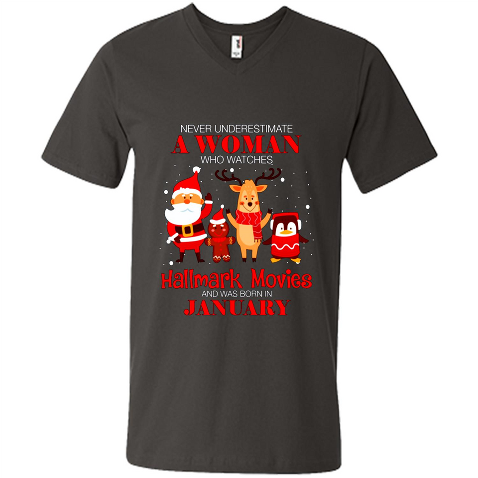 Never Underestimate A January Woman Watches Hallmark Movies Sweatshirt PINGPONG