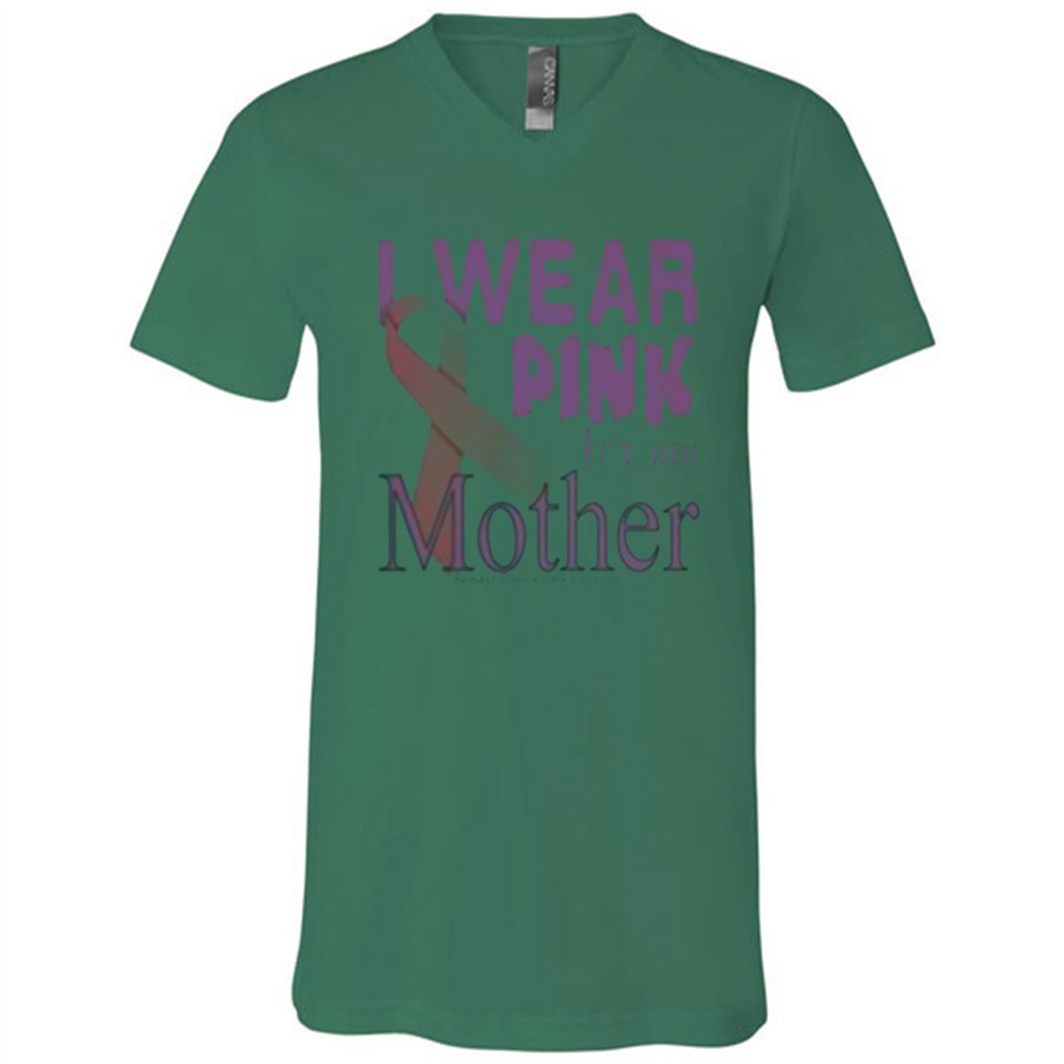 Breast cancer awareness mother - Canvas Unisex V-Neck
