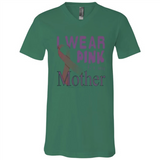 Breast cancer awareness mother - Canvas Unisex V-Neck