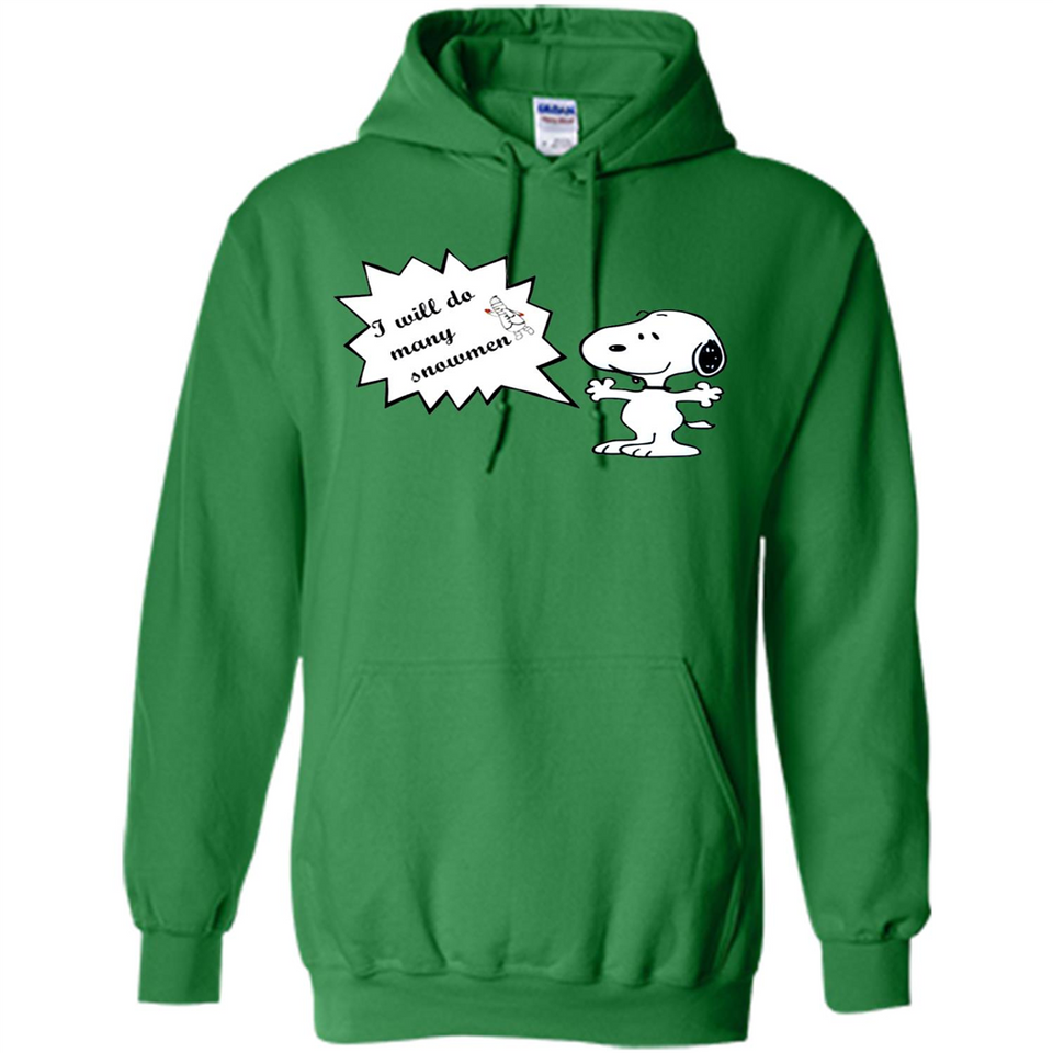Snoopy I Will Do Many Snowman Christmas