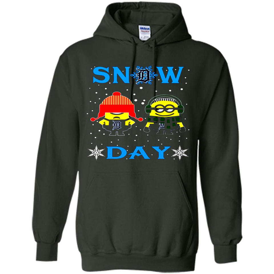 Snow Day Shirt For Detroit Tigers Vs Minion Fans pingpong