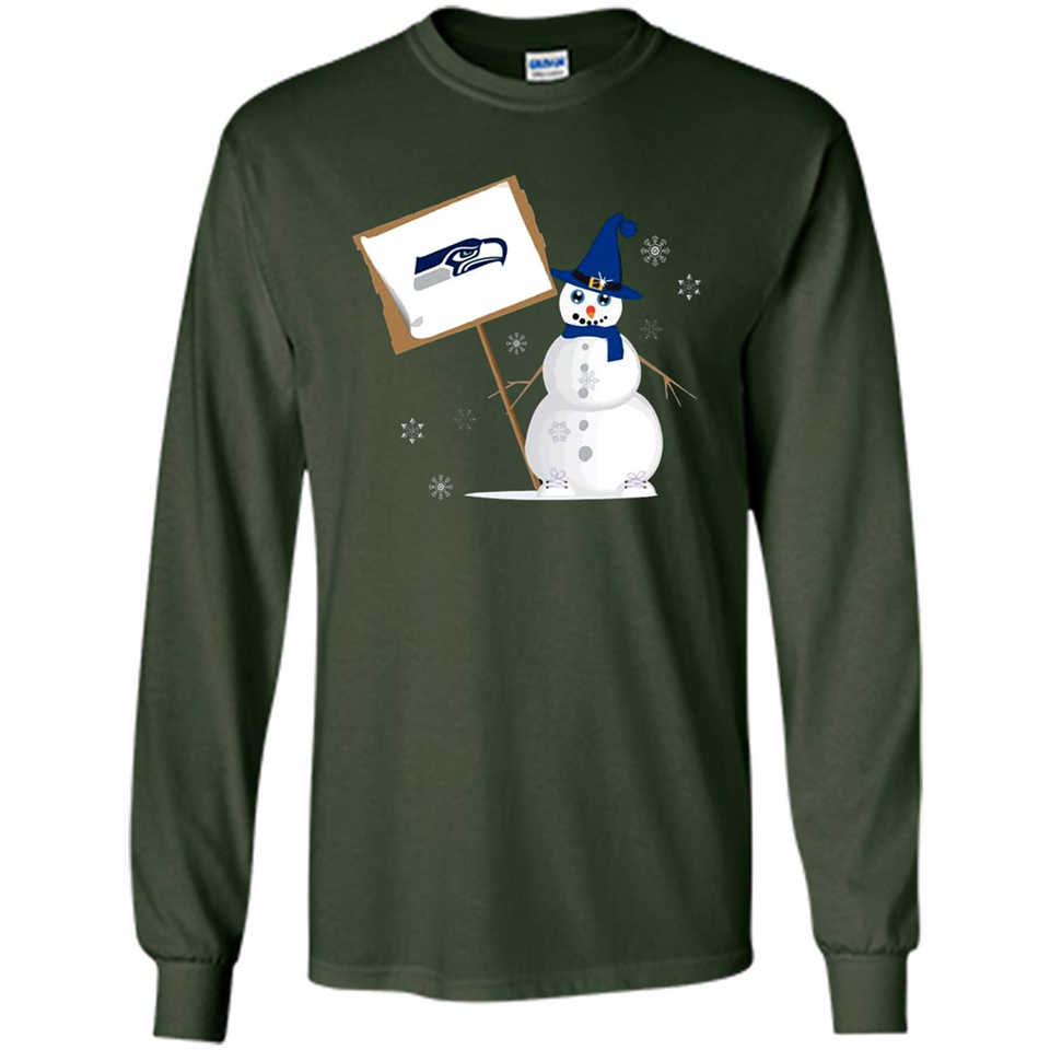 Seattle Seahawks Snowman Funny