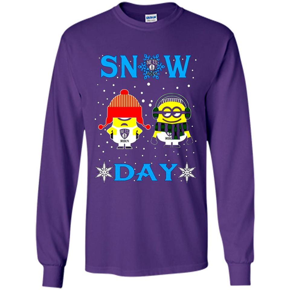 Snow Day Shirt For Brooklyn Nets Vs Minion Fans pingpong