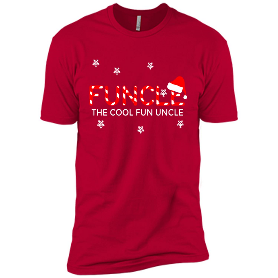Mens Christmas Funcle The Cool Fun Uncle Definition Xmas - Premium Short Sleeve T-Shirt