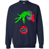 GRINCH HAND HOLDING FLORIDA GATORS GLITTER CHRISTMAS PINGPONG