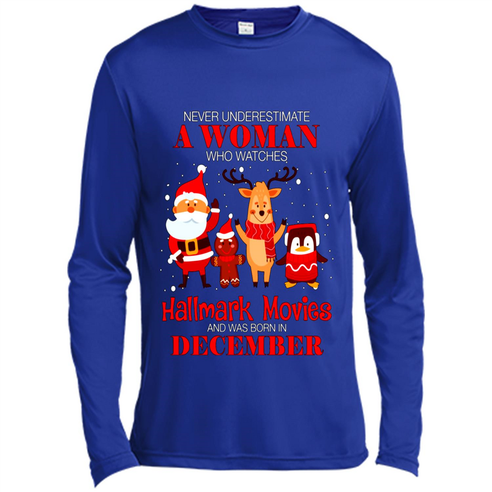 Never Underestimate A December Woman Watches Hallmark Movies Sweatshirt PINGPONG