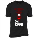 Oh Deer Christmas Reindeer Black mugs PINGPONG - Premium Short Sleeve T-Shirt