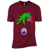 GRINCH HAND HOLDING EDMONTON OILERS GLITTER CHRISTMAS PINGPONG