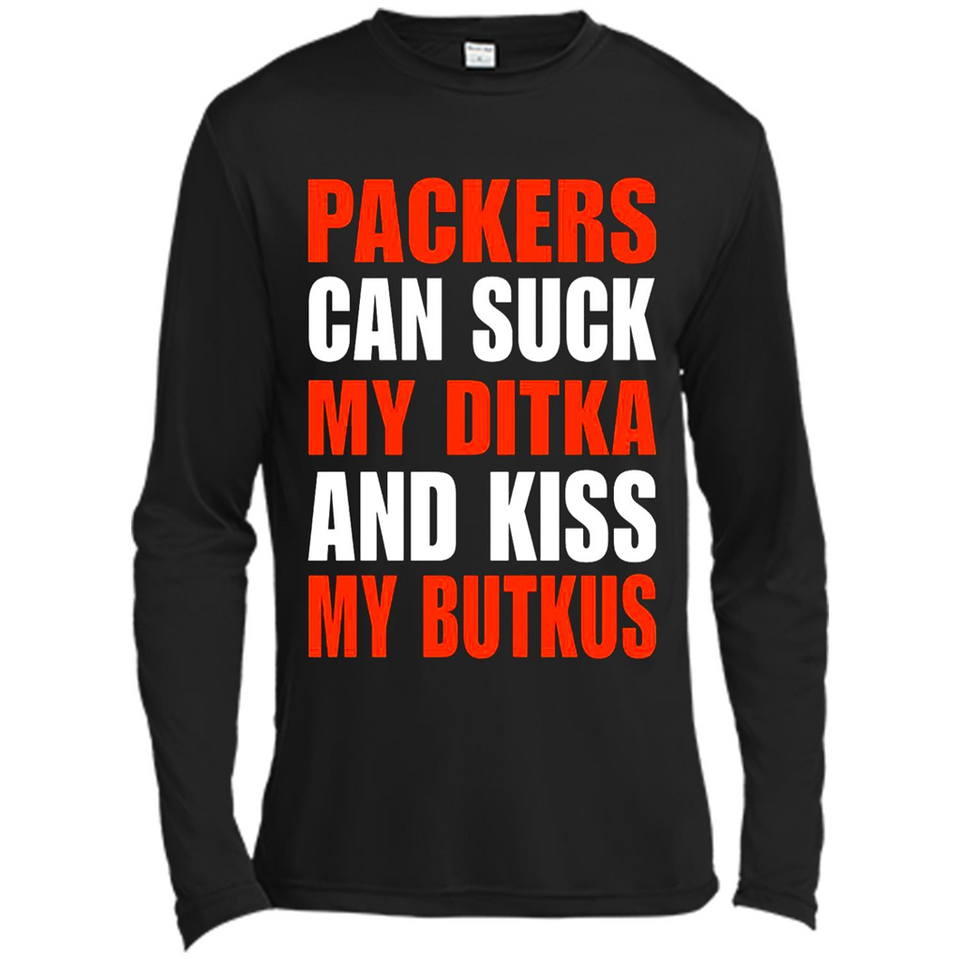 Packers can suck my Ditka and kiss my Butkus PINGPONG - Canvas Long Sleeve T-Shirt