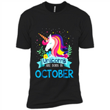 Unicorns are born in October Birthday Rainbow Gift Ladies Custom
