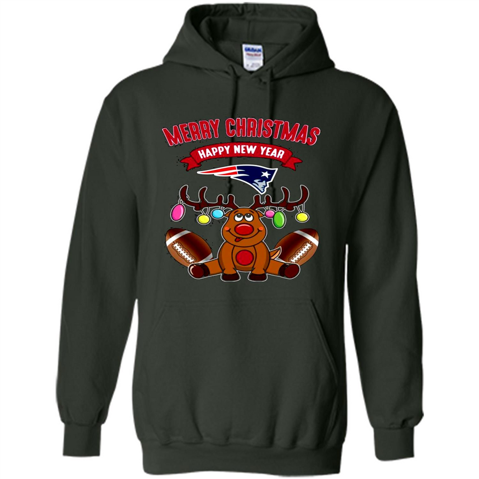New England Patriots NFL Reindeer Funny Merry Christmas And Happy New Year