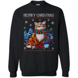 Christmas Ugly Sweater Cat With Christmas Meowy Chritstmas - Sweatshirt