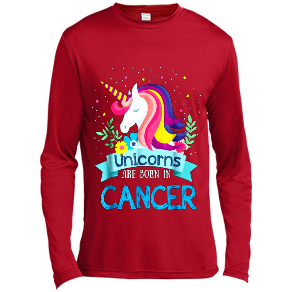 Unicorns are born in Cancer Birthday Rainbow Gift Custom Ultra Cotton