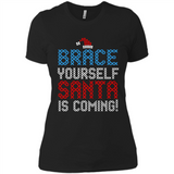 Brace Yourself Santa is coming Christmas - Ladies' Boyfriend T-Shirt