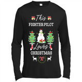 This Fighter Pilot Loves Christmas Tree Shirt with Snowman