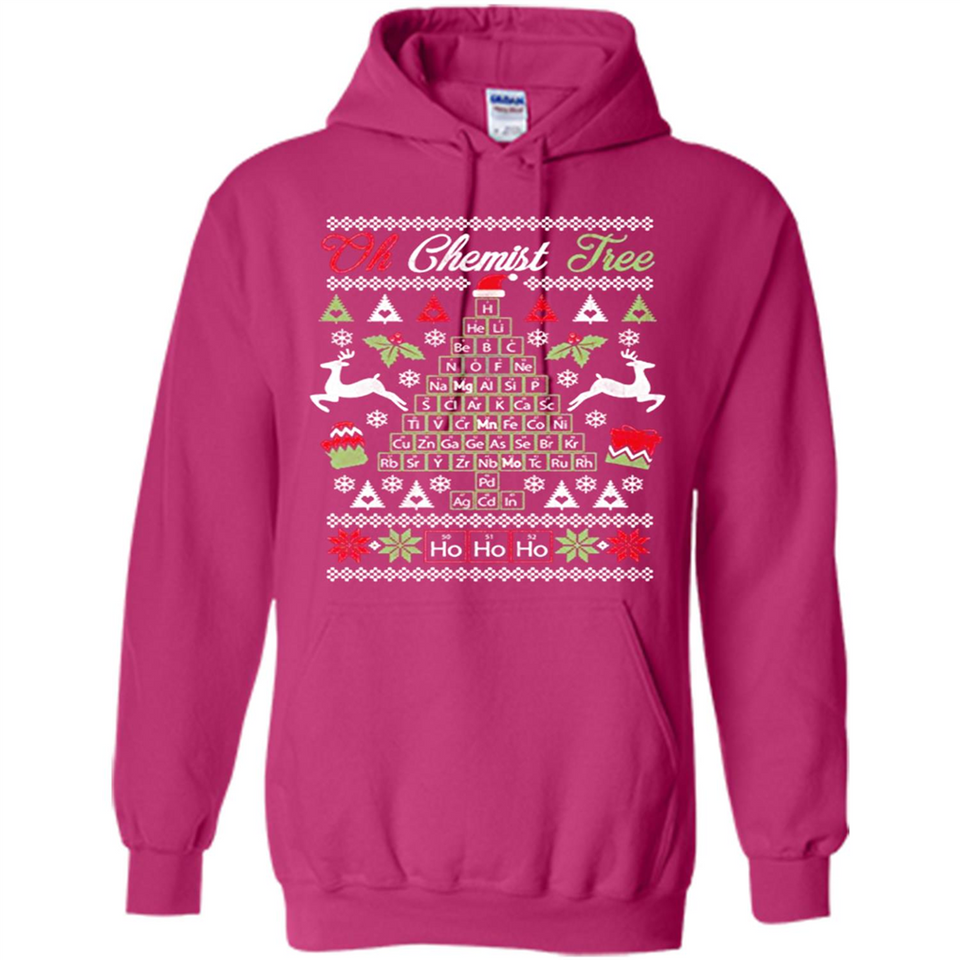 Chemist Tree Shirt Oh Chemistry Tree Ugly Christmas - Hoodie