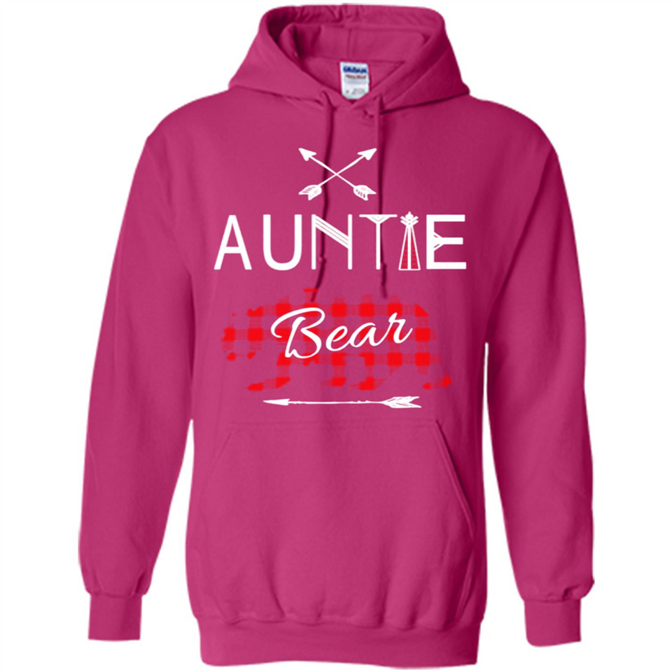 Aunt Shirt Buffalo Plaid Family Camp Bear Tee - Hoodie