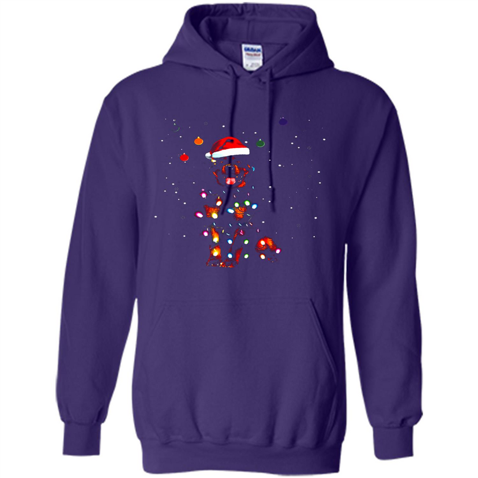 Rottweiler Santa Lights Christmas Dog Xmas Sweatshirt - Hoodie
