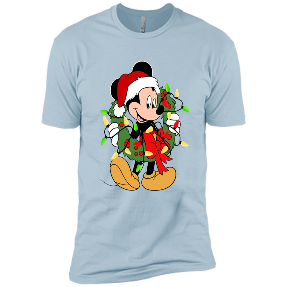 Disney Mickey Mouse Christmas Lights Sweatshirt - Premium Short Sleeve T-Shirt