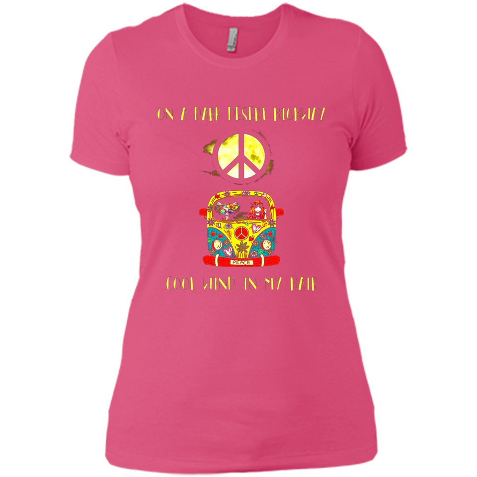 Peace-On A Dark Desert Highway Cool Wind In My Hair Shirt PINGPONG - Ladies' Boyfriend T-Shirt
