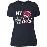 Arizona Cardinals Football My Heart is on that Field - Ladies' Boyfriend T-Shirt