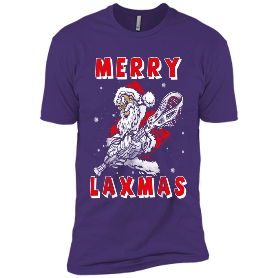 Lacrosse Merry Laxmas Santa - Premium Short Sleeve T-Shirt