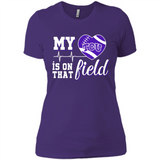 TCU Horned Frogs Football My Heart is on that Field - Ladies' Boyfriend T-Shirt