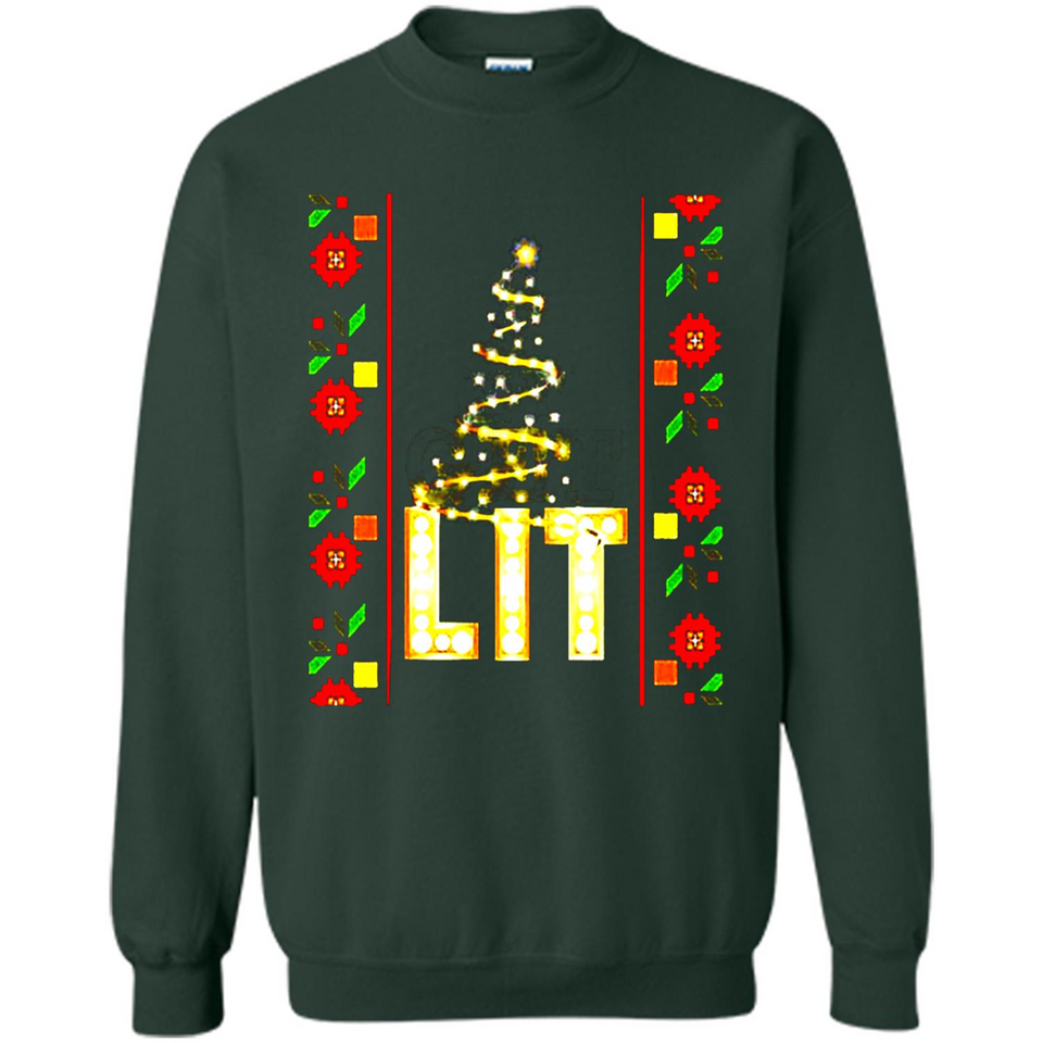 Funny Lets Get Lit Christmas Tree - Sweatshirt