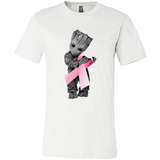 Groot Hug Breast Cancer - Canvas Unisex T-Shirt