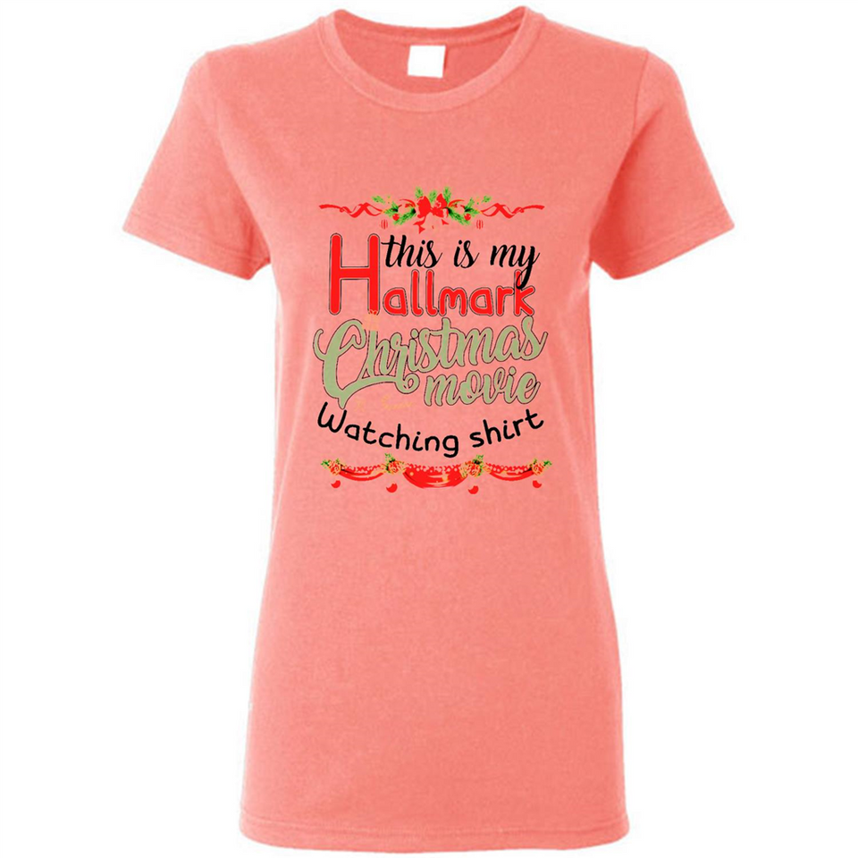 This My Movies Hallmark-Christmas Loves Is T-Shirt - Ladies Short-Sleeve