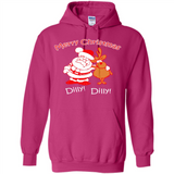 Christmas T-Shirt Santa And Reindeer Dilly Dilly - Hoodie