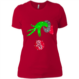 GRINCH HAND HOLDING CHICAGO WHITE SOX GLITTER CHRISTMAS PINGPONG