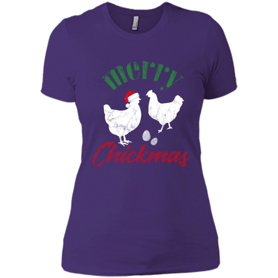 Christmas Chicken Shirt Santa Hens Lover Funny Farmer Gift - Ladies' Boyfriend T-Shirt