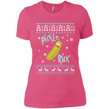 Rick and Morty Pickle Rick Ugly Christmas Sweater - Ladies' Boyfriend T-Shirt