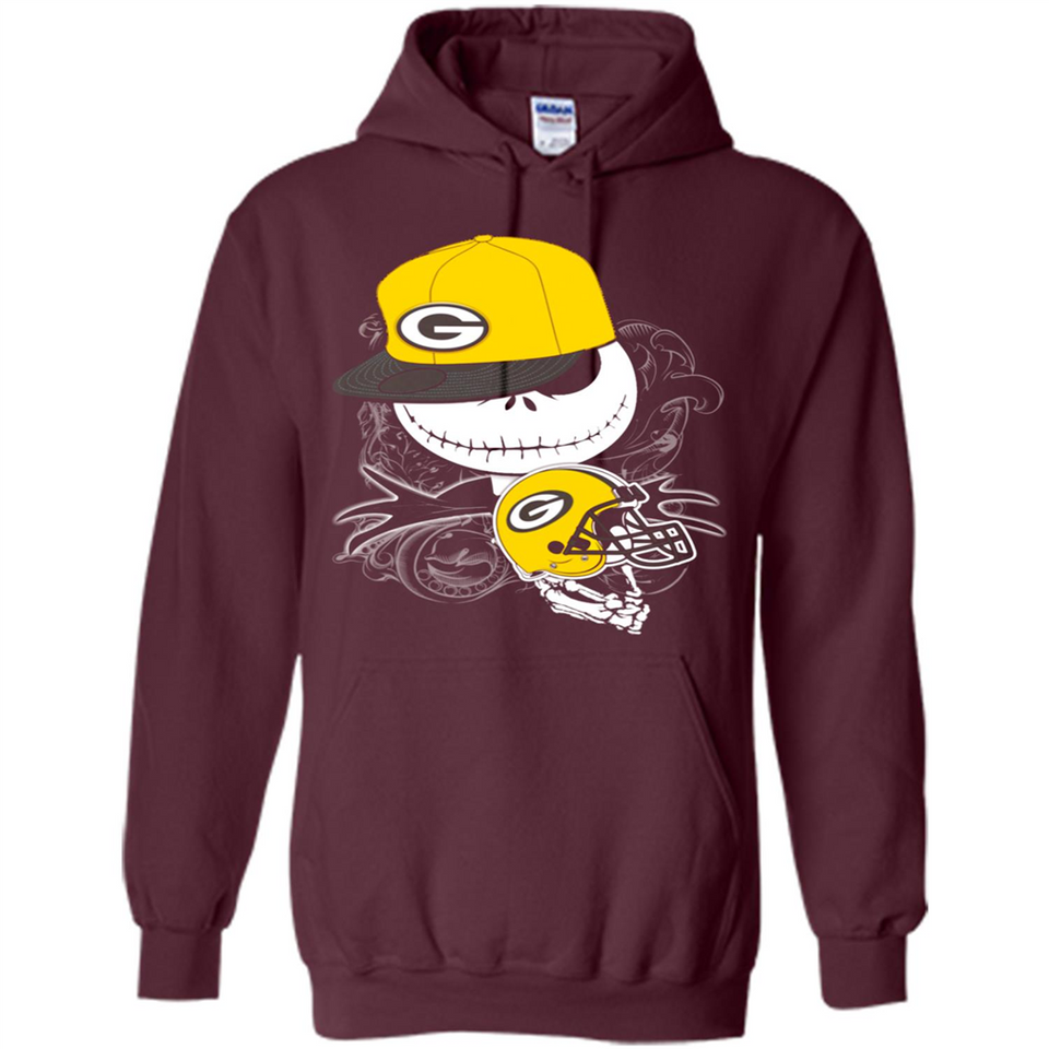 Jack Skellington The Nightmare Before Christmas-Packers Football - Hoodie