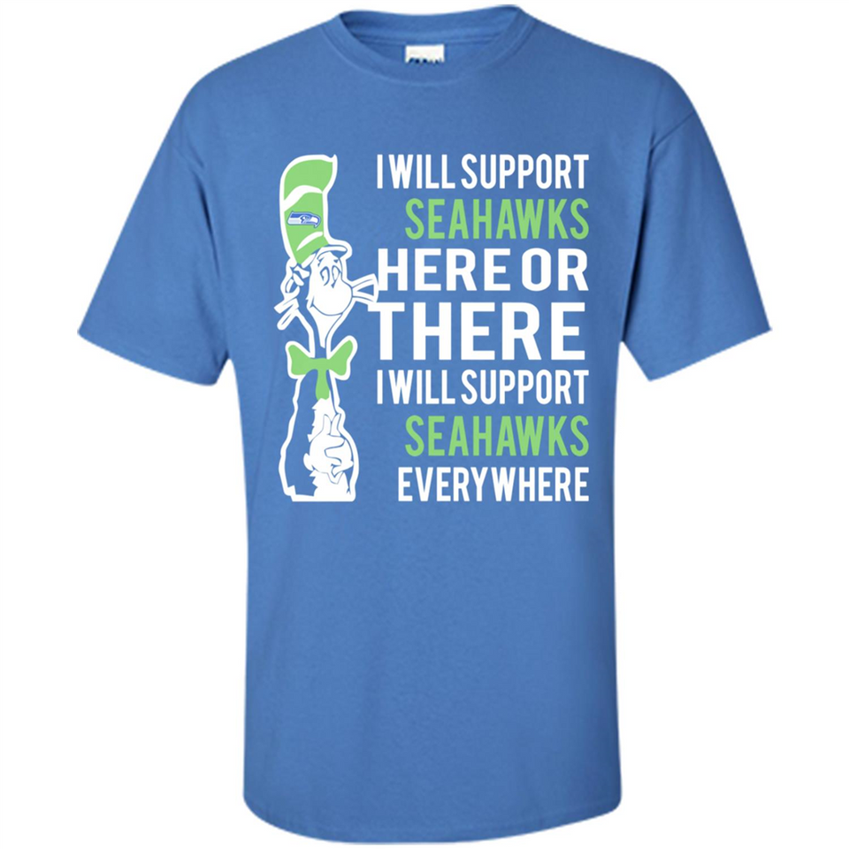 Shirt For Dr Seuss Cat And Seattle Seahawks Fans - Shirt