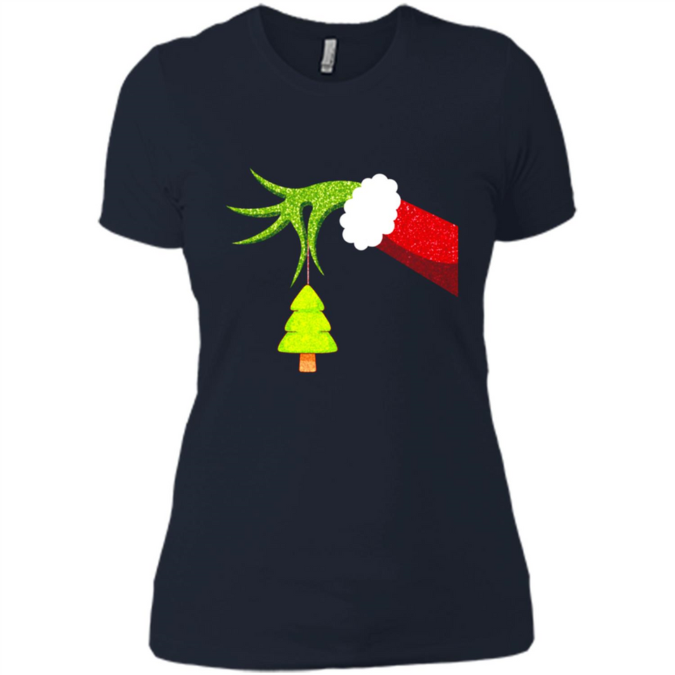 Funny Grinch Hand Holding Christmas Tree Ornament Christmas PING PONG