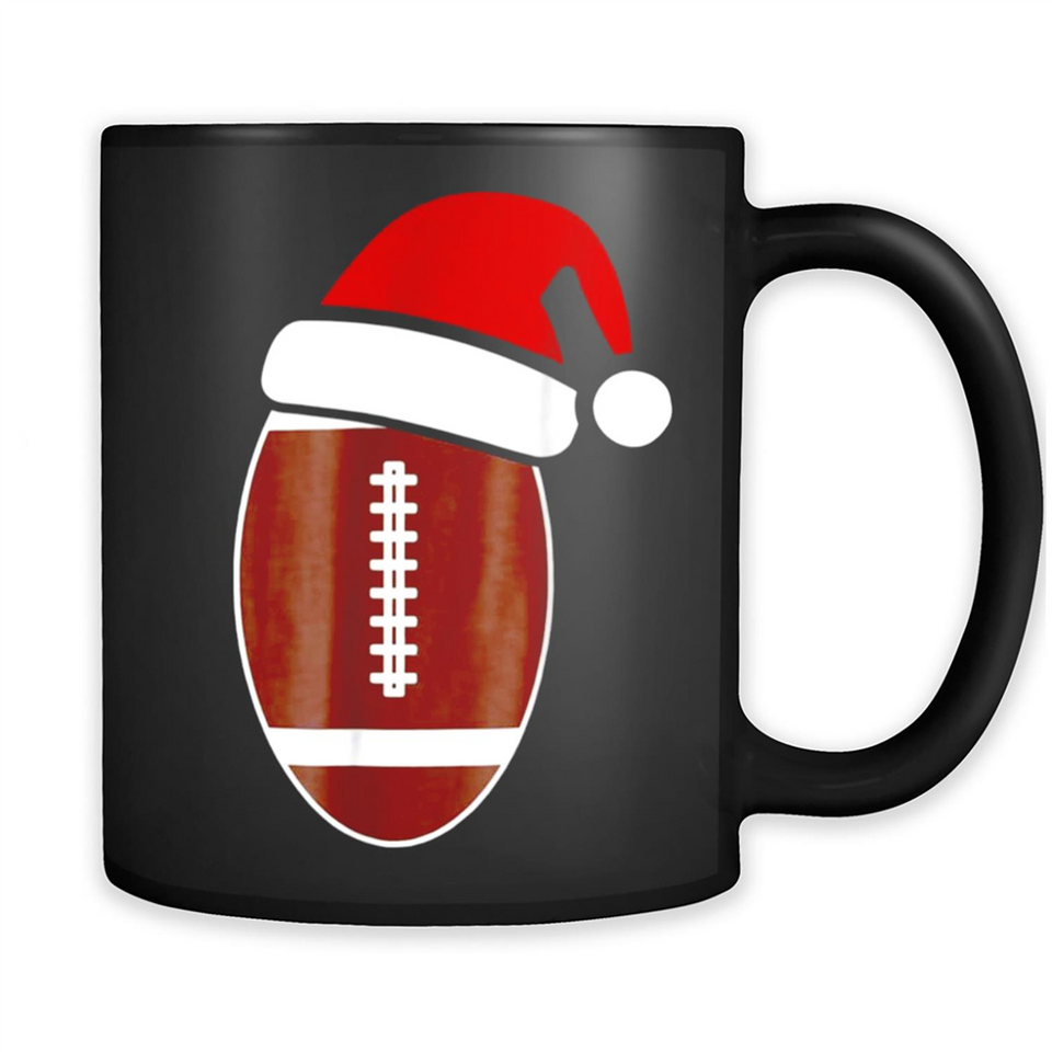Christmas Football Shirt - Football Santa Hat Christmas
