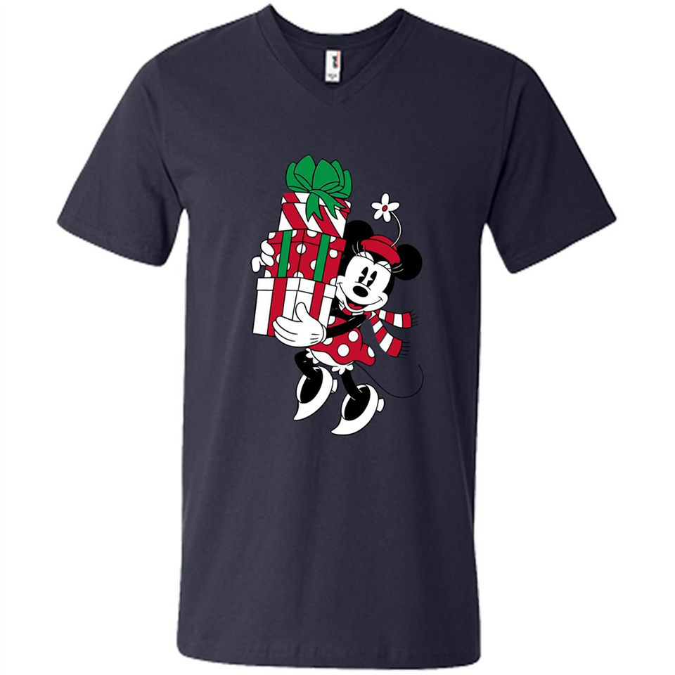 Disney Minnie Mouse Christmas Gift Sweatshirt - Men's V-Neck