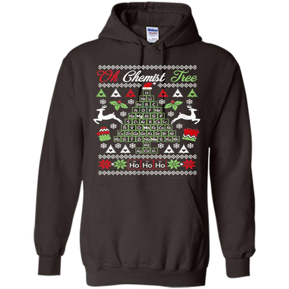 Chemist Tree Shirt Oh Chemistry Tree Ugly Christmas - Hoodie